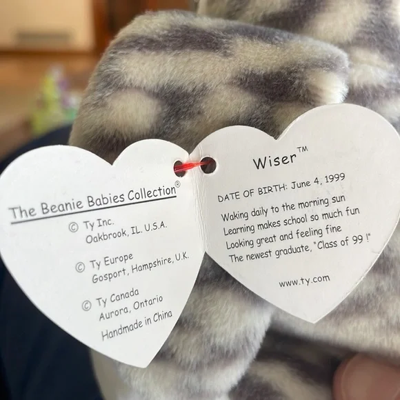 Ty beanie baby Wiser the owl class of 99 - Picture 5 of 9